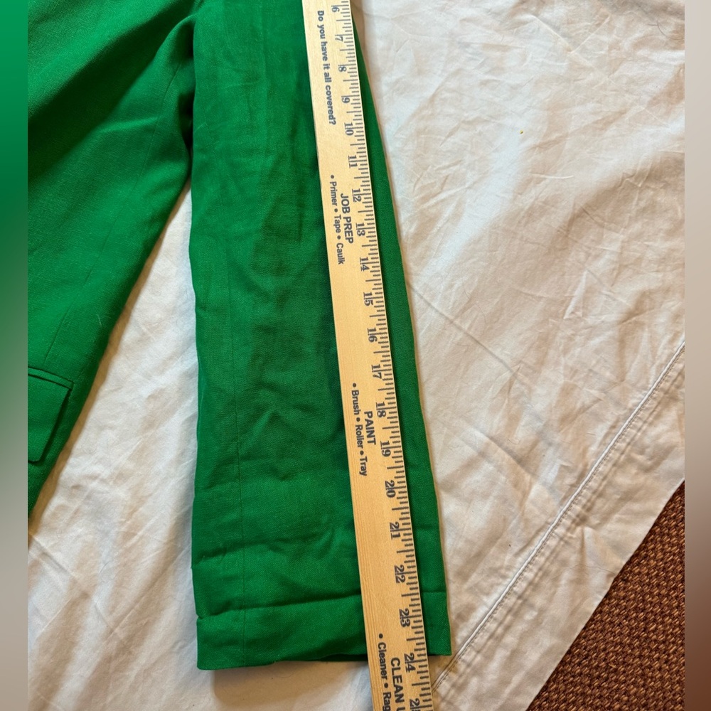 Zara Women's Green Linen Blazer - Picture 7 of 7